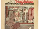 an old french comic book with an image of a man and a dog