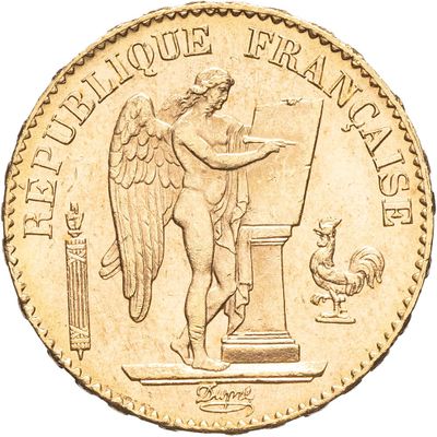 l'image d'une pièce d'or ornée d'un ange