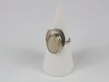 sterling silver ring with mother of pearl in the center