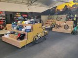 a bike shop with a lot of bikes on display