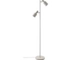 the floor lamp has two lamps on each side of it