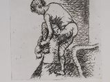 drawing of a man with a baseball bat in his hand