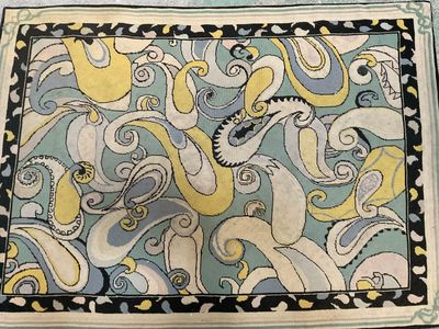 a picture of a picture of a placemat with a picture of an octopus on it