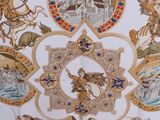 a picture of a decorative wall hanging on the wall