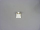 a small white object on a table with a ring on it