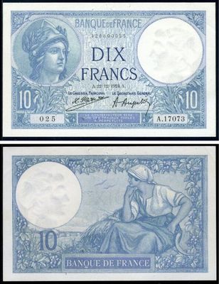 deux billets de banque différents représentant une femme et une pleine lune