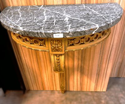 Console Murale Laquée de style Louis XVI dessus de marbre ép…