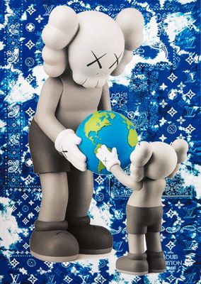 une image représentant un tableau où l'on voit une personne tenant un petit globe terrestre