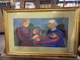 a picture of a painting of a man and a woman
