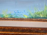 a picture of a painting of a fish in the water