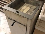 an old washing machine sitting in the middle of a room