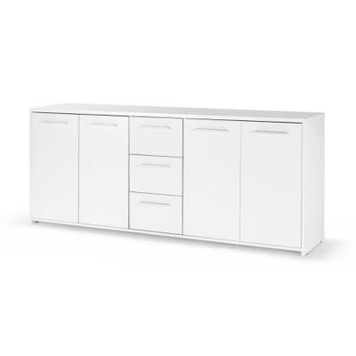 Buffet bas - Blanc mat - 4 portes 3 tiroirs - L 179 x P 42… - Photo 1