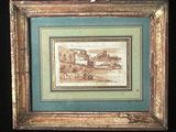 a picture of a picture of a farm scene in a picture frame