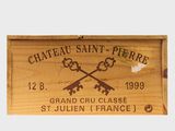 a wooden box with a label on it that says chateau saint pierre