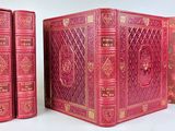 Deux livres rouges sont posés l'un à côté de l'autre sur une surface blanche.