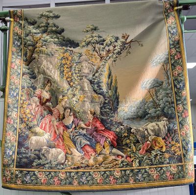 Tapisserie dans le style Aubusson XIXème siècle, à décor de …