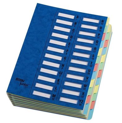 a close up of a stack of blue binders on a white background