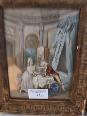la photo d'une photo représentant une femme assise à une table