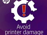 a purple background with the words avoid printer damage from knock - offs