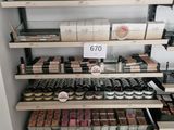 a display of makeup products in a store