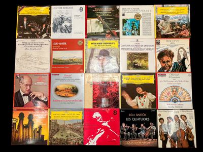 Lot de 24 disques 33 tours de musique classique dans 18 albu…
