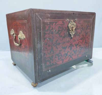 Cabinet à poser en bois, placage et marqueterie à décor de m… - Photo 1