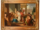 an image of a painting of a group of people on a stage