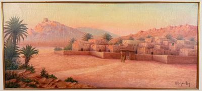 Henri RICHEVILLAIN, Paysage de l'Oued, huile sur toile signé…