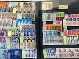 many different stamps on the pages of a book