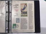 an open book with a picture of a soccer player on it