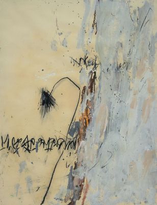 une peinture sur le mur d'un immeuble, sur laquelle figurent des inscriptions