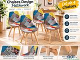 catalogue de chaises design patchwork - lot de 4 chaises