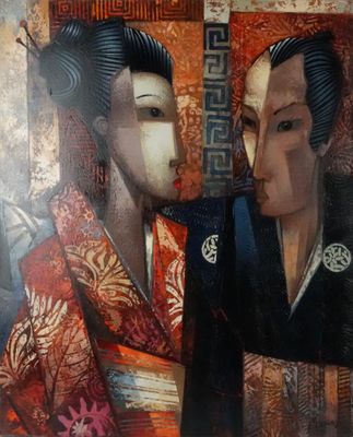 tableau représentant deux femmes en kimono kimono kimono kimono kimono kimono kimono kimono kimono kimono kimono kimono kimono kim