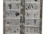 une photo d'une œuvre d'art accrochée au mur