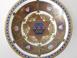 an image of a decorative plate with a star of david on it