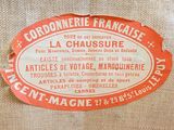 a label on the back of a bag of french cheese