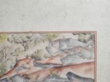 a picture of a watercolor painting of some animals in the wild