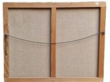 an image of a picture of a wooden frame with two doors