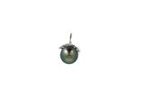 an image of a black pearl pendant on a white background
