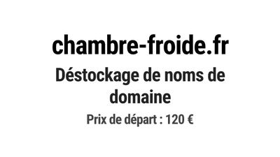 Nom de domaine chambre-froide.fr.