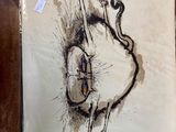 un dessin représentant un chat sur une feuille de papier