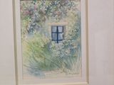 a picture of a painting of a window in a frame