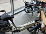 a bike that is parked in front of a window