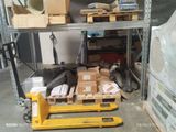 a pallet with boxes on it in a warehouse