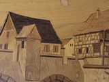 a picture of a painting on the wall of a building