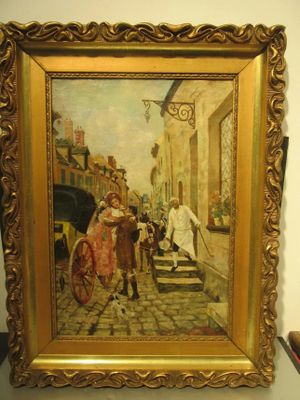211.56 - HUILE SUR TOILE D'APRES DELORT, ARRIVEE A L'AUBERGE… - Photo 1