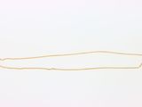 un collier en or avec une longue chaîne sur fond blanc