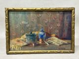 une photo d'une photo d'un tableau représentant une nature morte