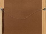 an image of a painting of a brown square with a wire in the middle