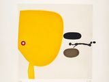 an image of a picture of a yellow object on a white background